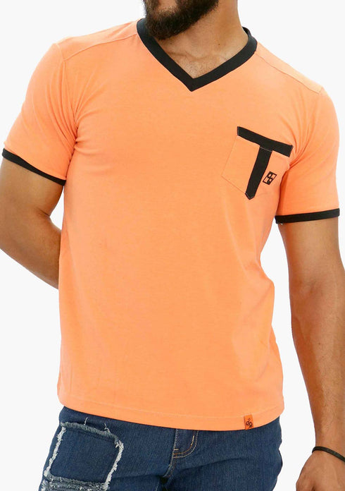 Men's AQ V-Neck Short Sleeve T-Shirt